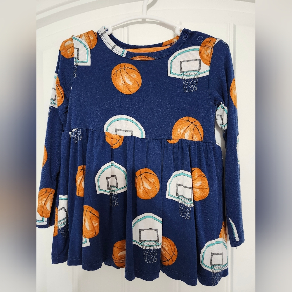Posh Peanut Baby Girl - Size 18/24 Months Basketball Ruffled Bummies Set